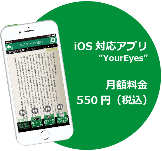 iOS対応アプリ　ユアアイズ　月額料金550円